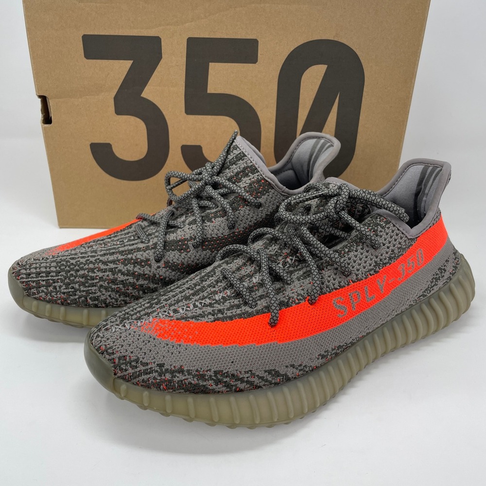 Adidas Yeezy‎ Boost 350 V2 Beluga Steeple Gray Solar Red BB1826 Mens 11.5 Iconic